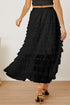 'Milena' Ruched High Waist Tiered Skirt - Celes Fashion